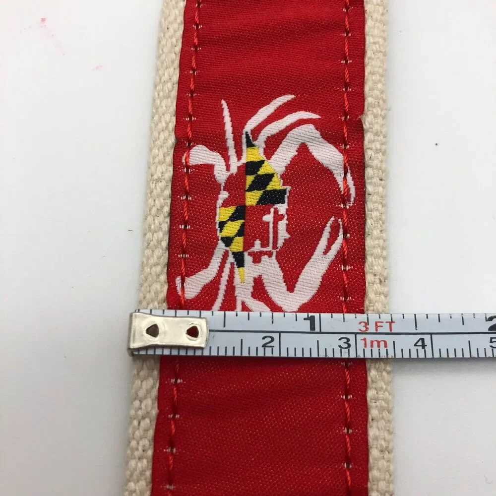 Route One Apparel Maryland Crab Logo Canvas Webbing Golf Belt Mens Size 32 NEW